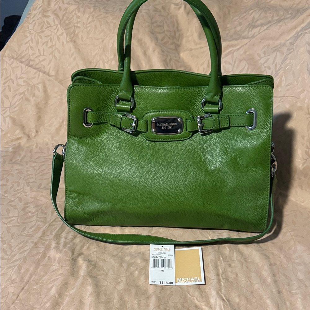 Michael Kors Vibrant Green Satchel